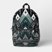 Mountain Peaks Tribal Geometric Backpack Bedruckter Rucksack (Vorderseite)