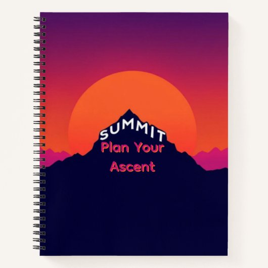 Mountain Perspective | Integrated Summit Typograph Notizblock (Vorderseite)