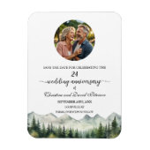 Mountain Pine 24 Hochzeitstag Save the Date Magnet (Vertikal)