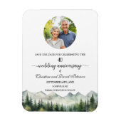 Mountain Pine 40 Hochzeitstag Save the Date Magnet (Vertikal)