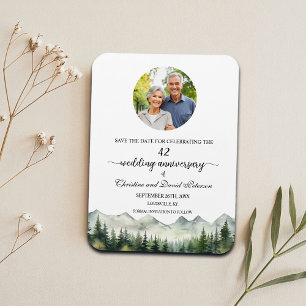 Mountain Pine 42 Hochzeitstag Save the Date Magnet