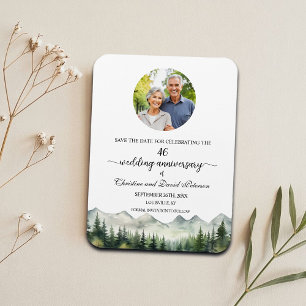 Mountain Pine 46 Hochzeitstag Save the Date Magnet