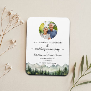 Mountain Pine 50 Hochzeitstag Save the Date Magnet