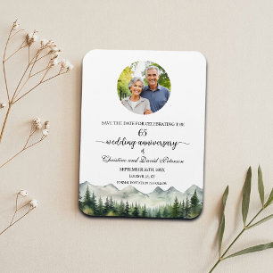 Mountain Pine 65 Hochzeitstag Save the Date Magnet