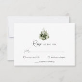 Mountain Pine Forest Wedding RSVP Card Karte (Vorderseite)