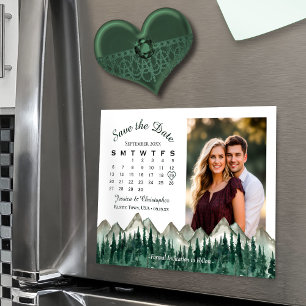 Mountain & Pine Kalender Foto Speicherdatum Magnet