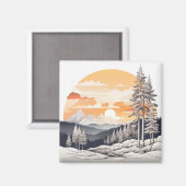 Mountain Pine Refrigerator Magnet - Majestic Fores (Vorderseite/Rückseite)