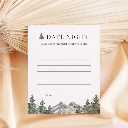 Mountain Pine Tree Brautparty Date Night Cards