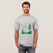 Mountain Pine Tree Forest Nature Outdoor T-Shirt (Vorne ganz)