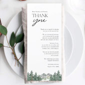 Mountain Pine Tree Rustic Wedding Danke Karten