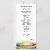 Mountain & Pine Trees Wedding Ceremony Program (Rückseite)
