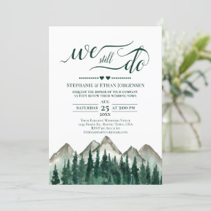 Mountain & Pine Wir machen noch Hochzeitstag Wette Einladung