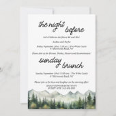 Mountain Pines Probe Dinner & Sonntag Brunch Einladung (Vorderseite)