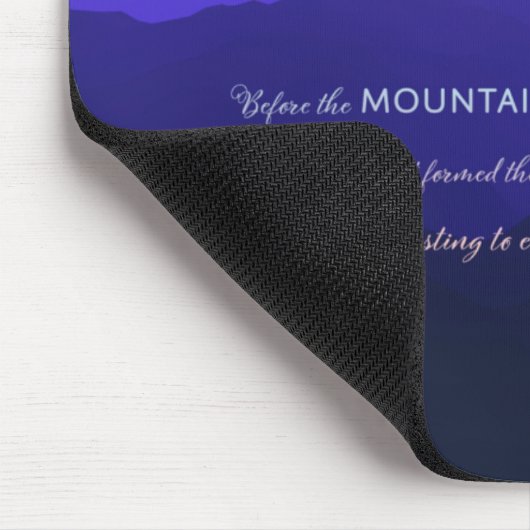 Mountain Pink Sunset Christlich Mousepad (Ecke)