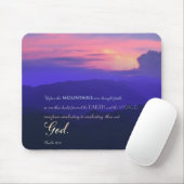 Mountain Pink Sunset Christlich Mousepad (Mit Mouse)