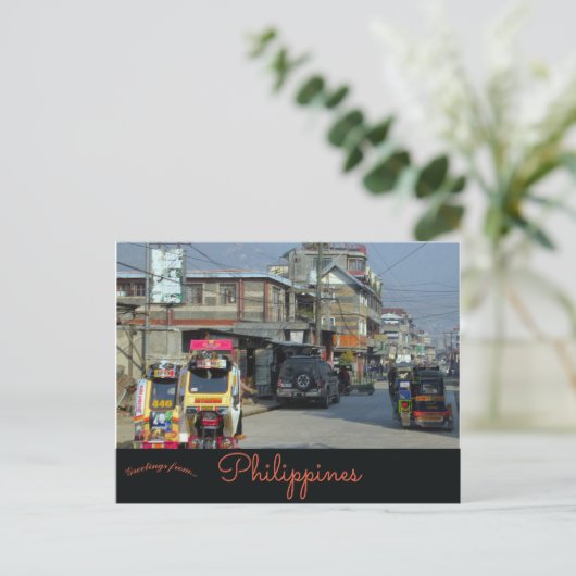 Mountain Province Road in Bontoc Philippinen Postkarte (Stehend Vorderseite)