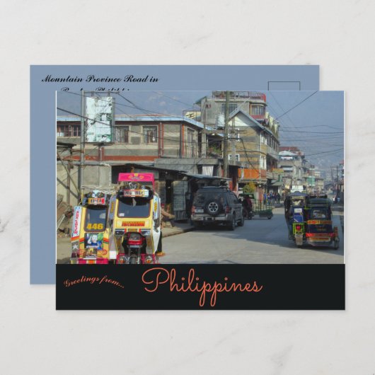 Mountain Province Road in Bontoc Philippinen Postkarte (Vorne/Hinten)