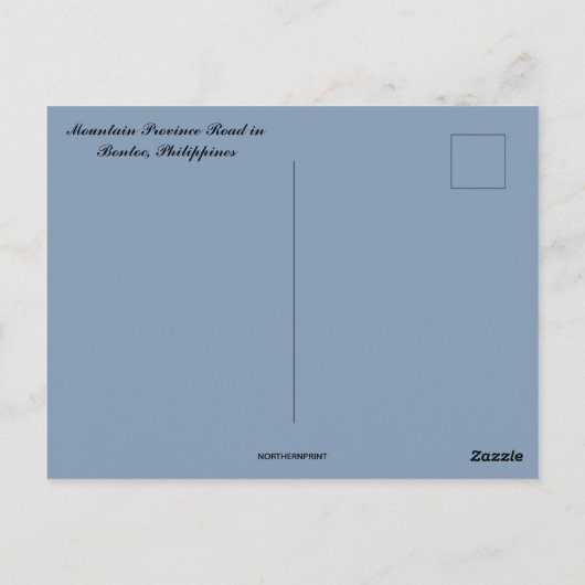 Mountain Province Road in Bontoc Philippinen Postkarte (Rückseite)