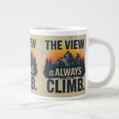 Mountain Quote Adventure Typography Mug Jumbo-Tasse (Rechts)