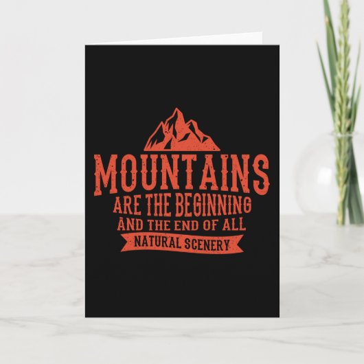MOUNTAIN QUOTES Funny Wandern Wanderer Karte (Vorderseite)