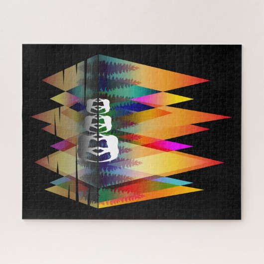 MOUNTAIN RAINBOW ELEPHANT PUZZLE (Horizontal)