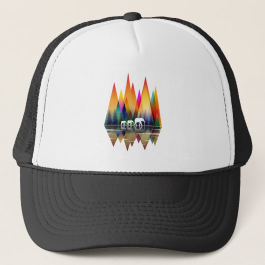 MOUNTAIN RAINBOW ELEPHANT TRUCKERKAPPE (Vorderseite)