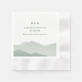 Mountain Range Wedding Serviette (Vorderseite)