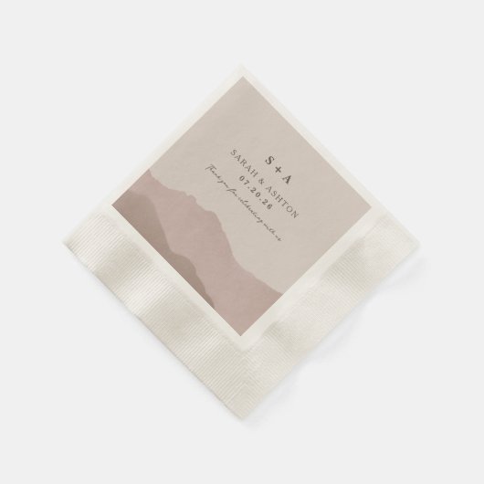 Mountain Range Wedding Serviette (Ecke)