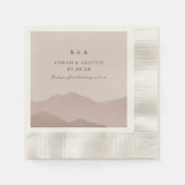 Mountain Range Wedding Serviette (Vorderseite)