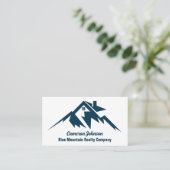 Mountain Real Anwesen Company Custom Blue White Visitenkarte (Stehend Vorderseite)