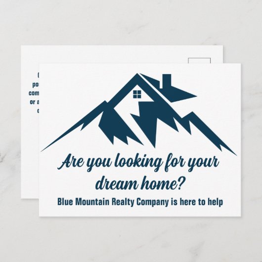 Mountain Real Anwesen Company Custom Marketing Postkarte (Vorne/Hinten)