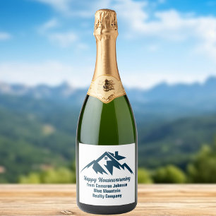 Mountain Real Anwesen Company Custom Marketing Schaumweinetikett