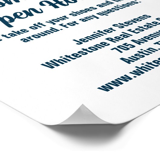 Mountain Real Anwesen Company Custom Open House Poster (Ecke)