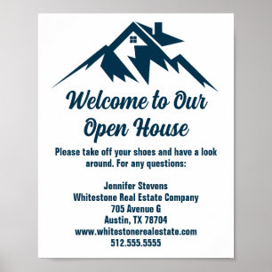Mountain Real Anwesen Company Custom Open House Poster