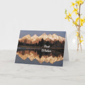 Mountain Reflection Congratulations Wedding Card Karte (Gelbe Blume)