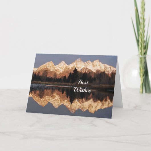 Mountain Reflection Congratulations Wedding Card Karte (Vorderseite)