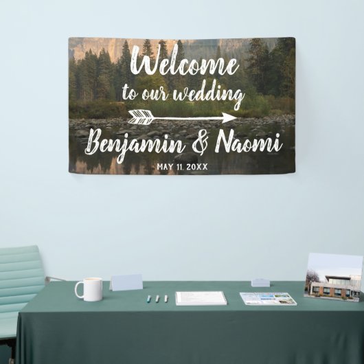 Mountain Reflection Wedding Willkommensbanner Banner (Messeveranstaltung)