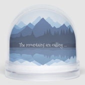 Mountain Reflections Design Snow Globe Schneekugeln (Vorderseite)