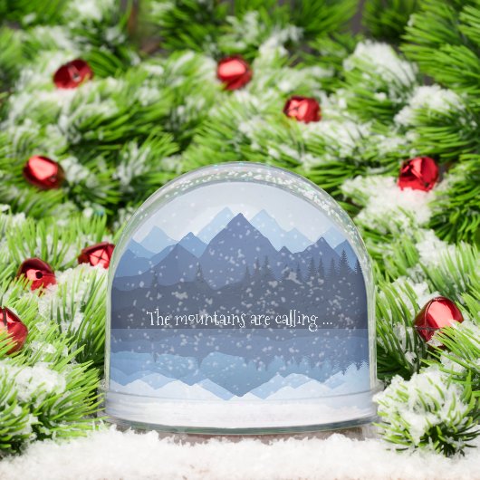 Mountain Reflections Design Snow Globe Schneekugeln (Weihnachten)