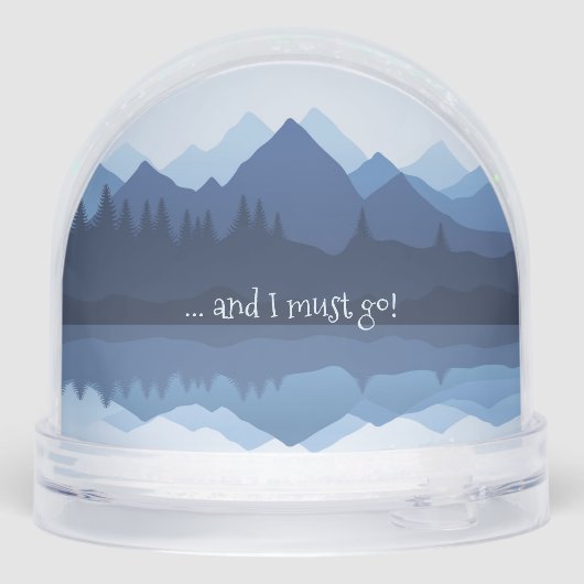 Mountain Reflections Design Snow Globe Schneekugeln (Rückseite)