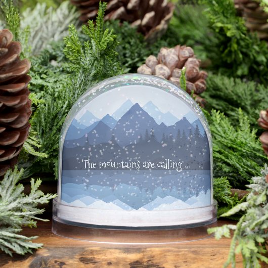 Mountain Reflections Design Snow Globe Schneekugeln (Winter)