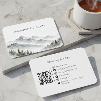 Mountain Rental Tour Guide QR Code Business Card Visitenkarte