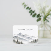Mountain Rental Tour Guide QR Code Business Card Visitenkarte (Stehend Vorderseite)