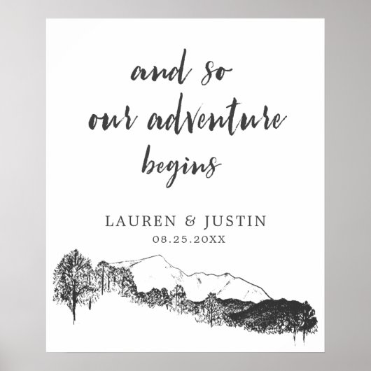 Mountain Retreat | Wedding Welcome Poster (Vorne)