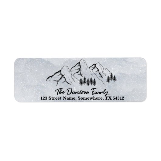 Mountain Return Address Label (Vorne)