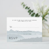 Mountain Ridge Wedding RSVP Gast Count (Stehend Vorderseite)