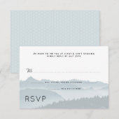 Mountain Ridge Wedding RSVP Gast Count Karte (Vorne/Hinten)
