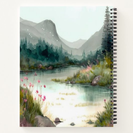 Mountain River Adventure Guest Spiral Notebook Notizblock (Rückseite)