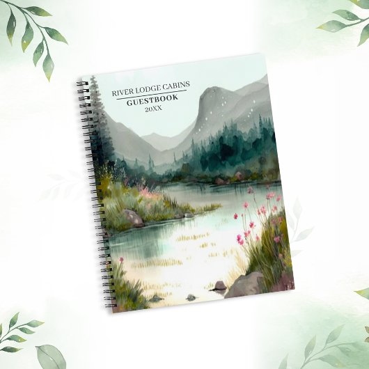 Mountain River Adventure Guest Spiral Notebook Notizblock