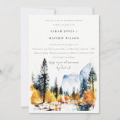 Mountain River Fall Landscape Probe Dinner Einladung (Vorderseite)